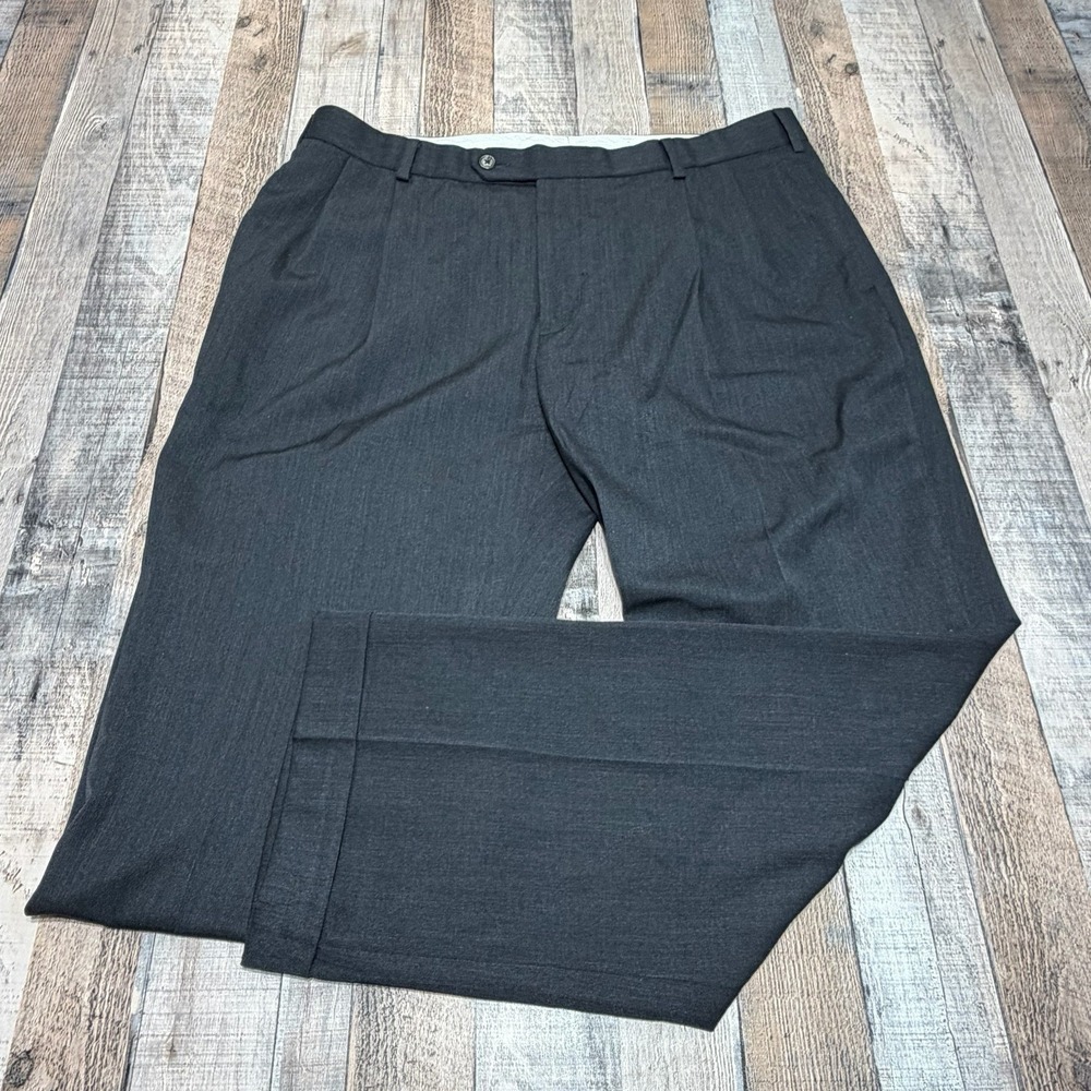 Brooks Brothers 1818 Madison Dress Pants Men's‎ 38x30 Gray 100% Wool Flat Front